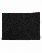 Black beaded clutch bag on a white background
