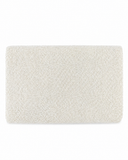 tresboh White beaded clutch bag on a white background