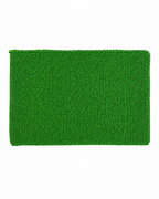 Green beaded clutch on a white background. The Emerald Shell Beaded Handmade bag